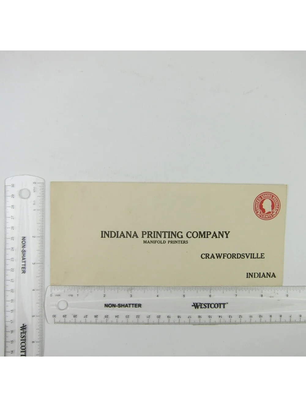 US Postal Stationery Indiana Printing Company Crawfordsville 2 cent Antique